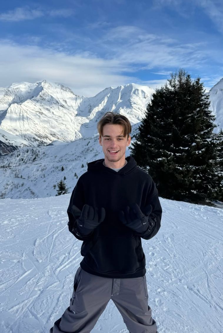 Côme Ferrand à la neige